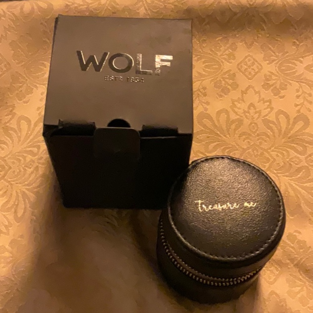 Wolf Genuine Leather Travel Jewelery case